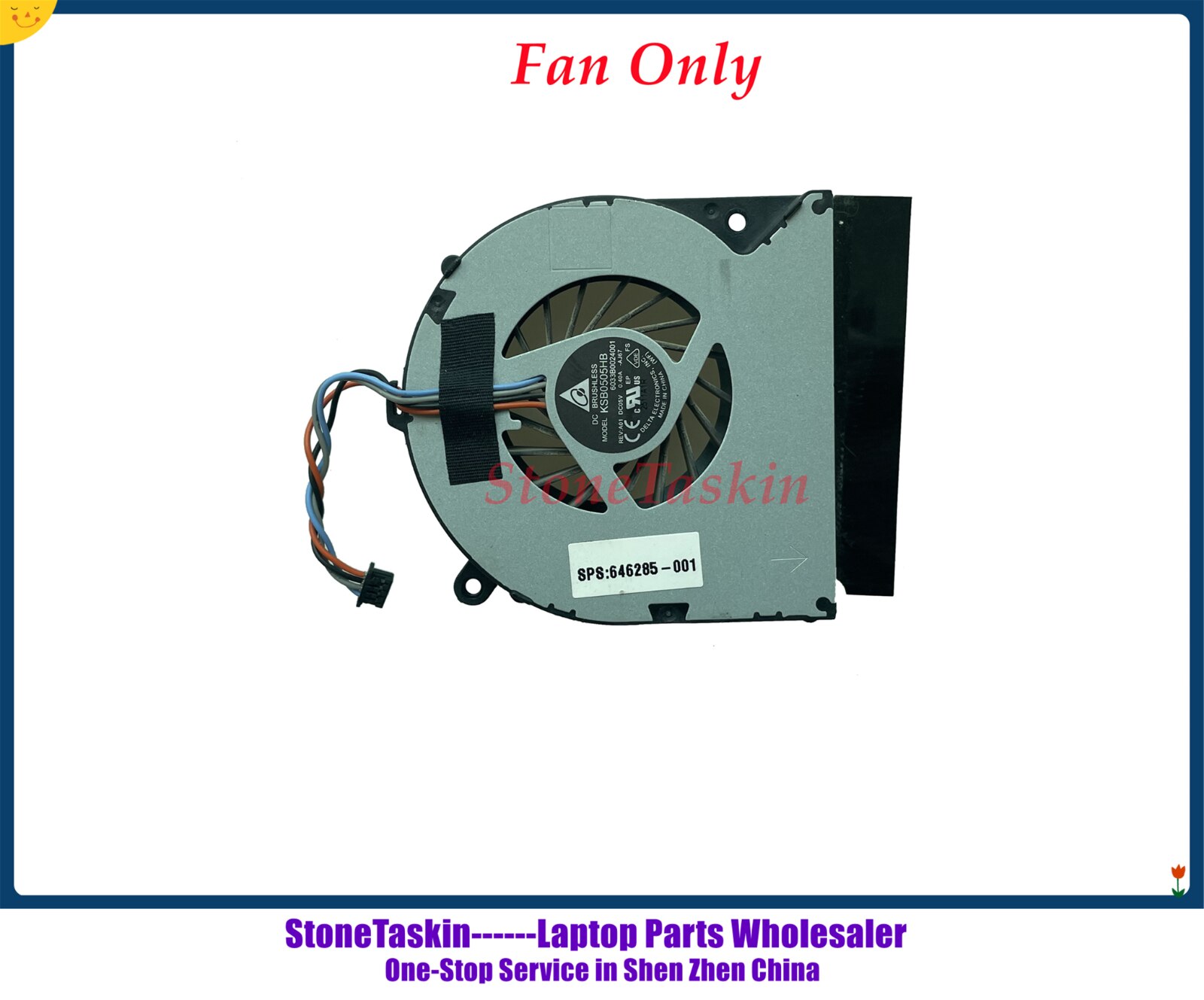 StoneTaskin Original For HP Probook 4530S 4730S Laptop FAN KSB0505HB 646283-001 646285-001 GPU Cooling Heatsink with Fan Test: Fan Only