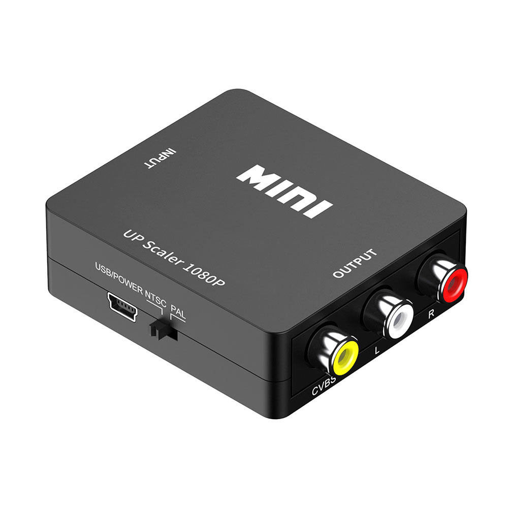 Hdmi Naar Rca Converter 1080P Hdmi Naar Av Converter Hdmi Adapter Video Composiet Converter Hdmi Switch Ondersteuning Ntsc Pal Hdmi2av: Black