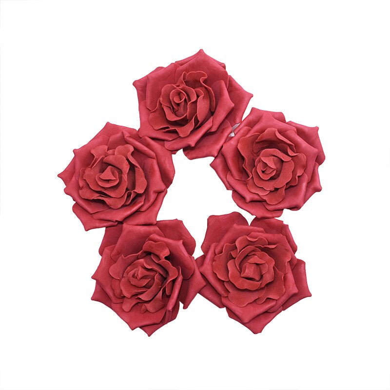 Roses artificielles en mousse 10cm 10 pièces | Têtes de fleurs artificielles pour Bouquet de mariage, couronne décorative pour la maison, décoration en boule bricolage pour mariage: F07