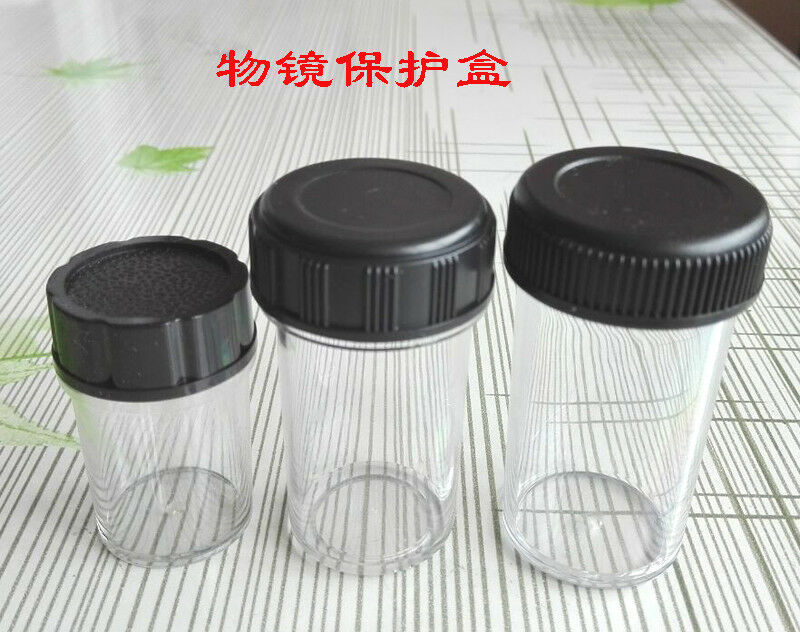 5 PCS Microscope Objective Lens Protection Box RMS Thread Microscope Plastic Lens Box objective lens protection box