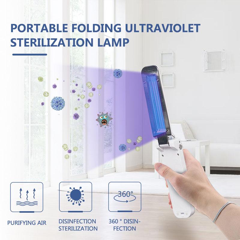 Sterilization Lamp Remote Plastic Portable USB UV Disinfection Light Home Use