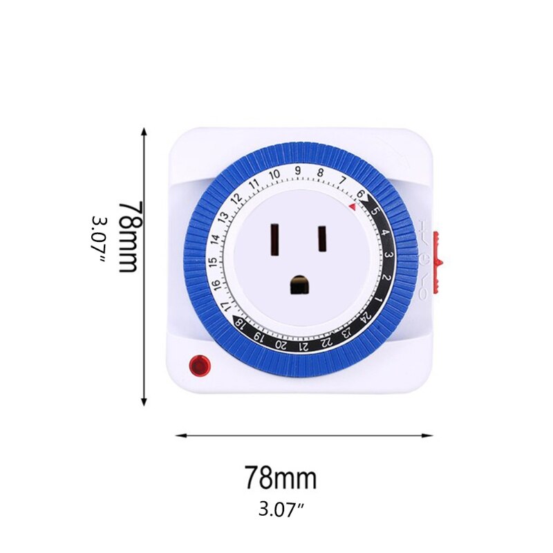 Home Smart Timer Switch Socket 24-Hour Cycle Timing US Plug Time Controller