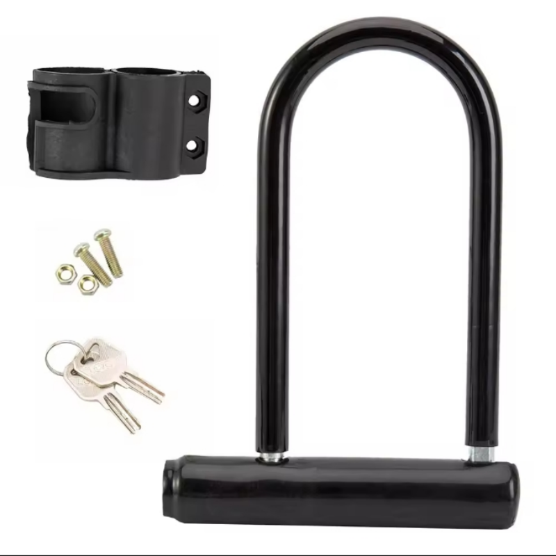 Verrou de vélo en U antivol, robuste, pour roue de vélo de route et vtt, avec clé, accessoires de cyclisme pour moto et Scooter: Default Title