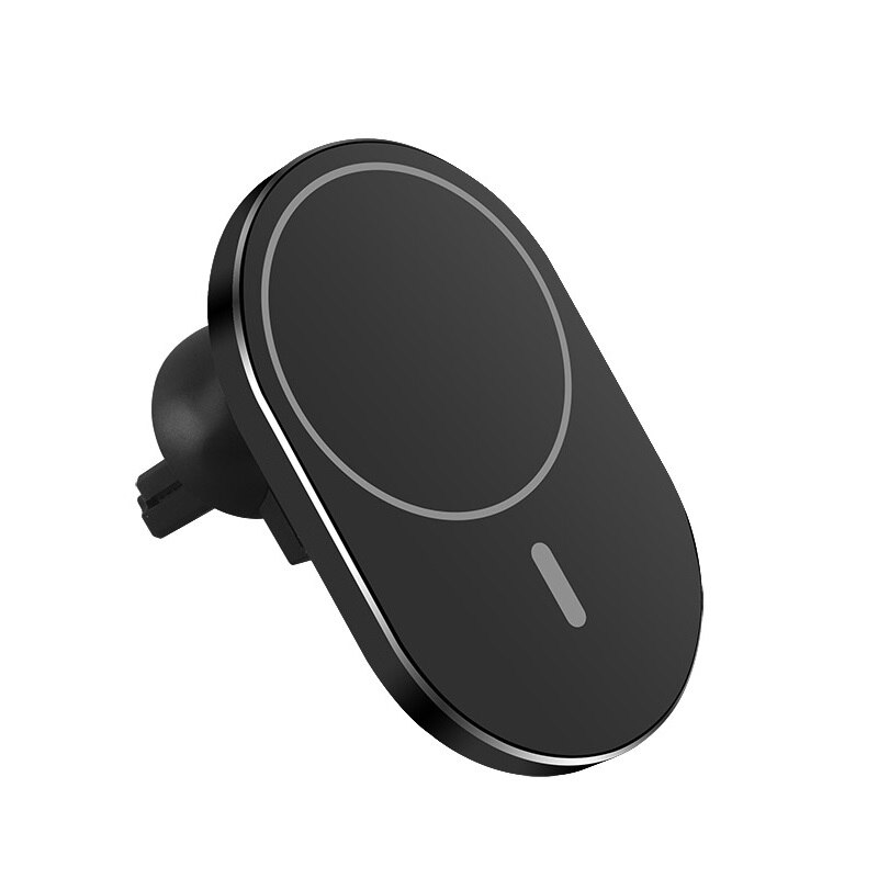15W Magnetische Auto Draadloze Oplader Adsorptie Auto Telefoon Houder Voor Iphone 12 Pro 12 Pro Max 12 Mini Snelle draadloze Oplader Mount: Black