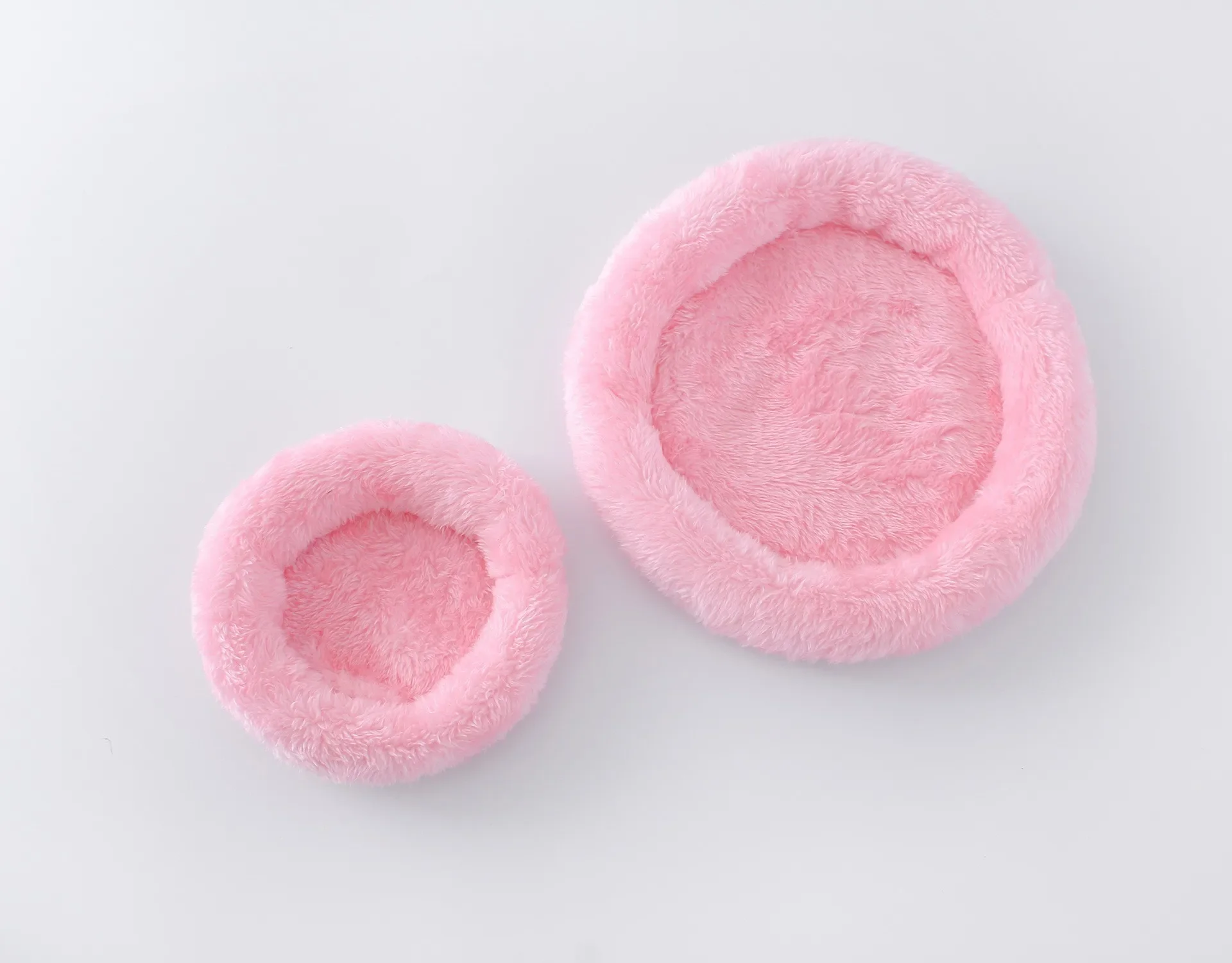Cavia's Hamster Bed Ronde Vorm Warm Houden Slapen Kussen Mat Egel Chinchilla Konijn Kleine Dieren Nest Kooi Accessoires: S / Roze