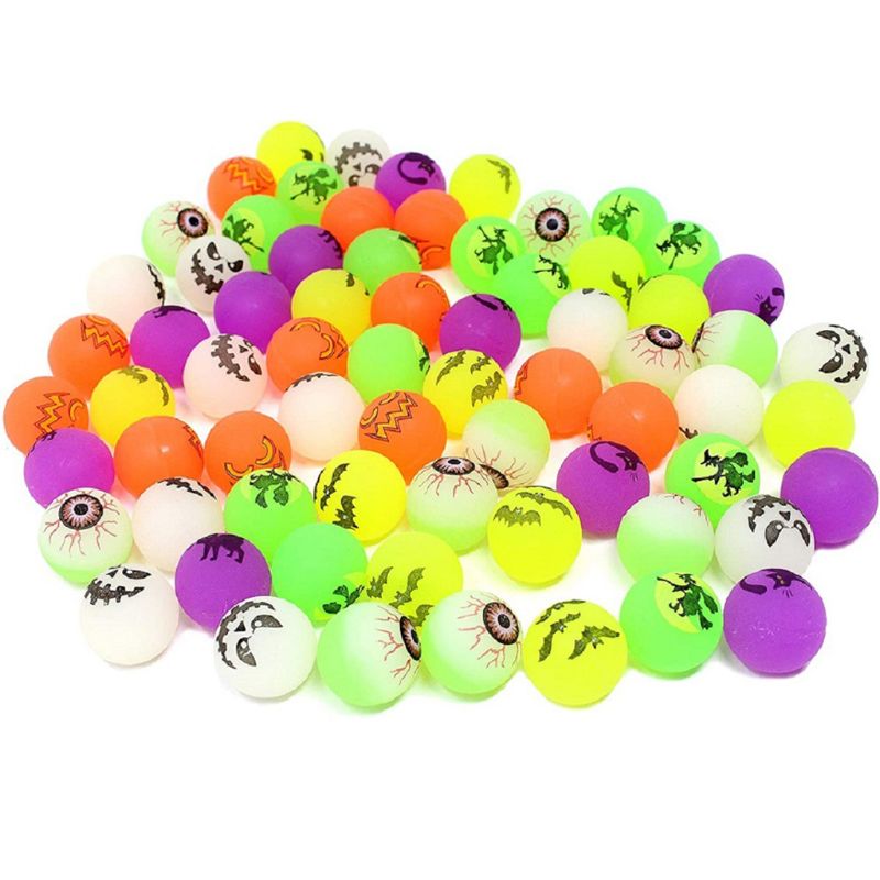 72Pc Halloween Thema Glow In The Dark Stuiterende Ballen Halloween Bouncy Party Favor Supplies Truc Of Behandelen Goodie Speelgoed