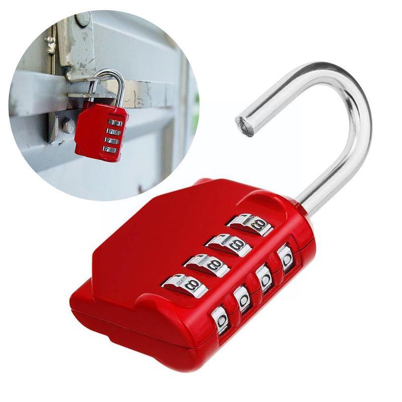 Combination Lock 4 Digit Anti Rust Padlock Set Outdoor Gate Padlock Lock Storage Weatherproof G6n1