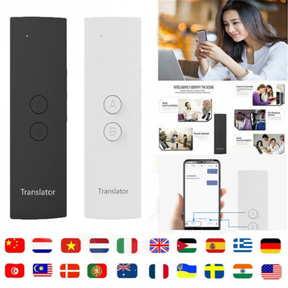 T6 fácil trans inteligente tradutor de linguagem discurso de voz instantânea por 28 idiomas app portátil sem fio 2-way voz instantânea em tempo real