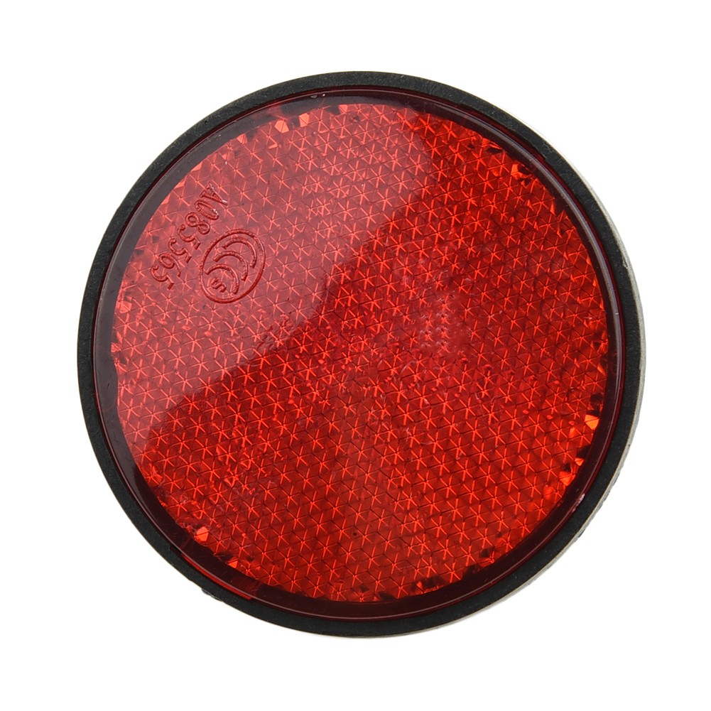 Bicycle Bike Round Reflector Night Cycling Safety Reflective Bike Accessory Tool Bicycle Bike Round Reflector Night Cycling: Red