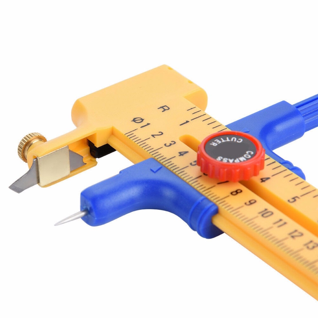Compass Circle Cutter Rotary Cutting Tool For Paper Vinyl Rubber Leather 1-15cm Circle Cutter