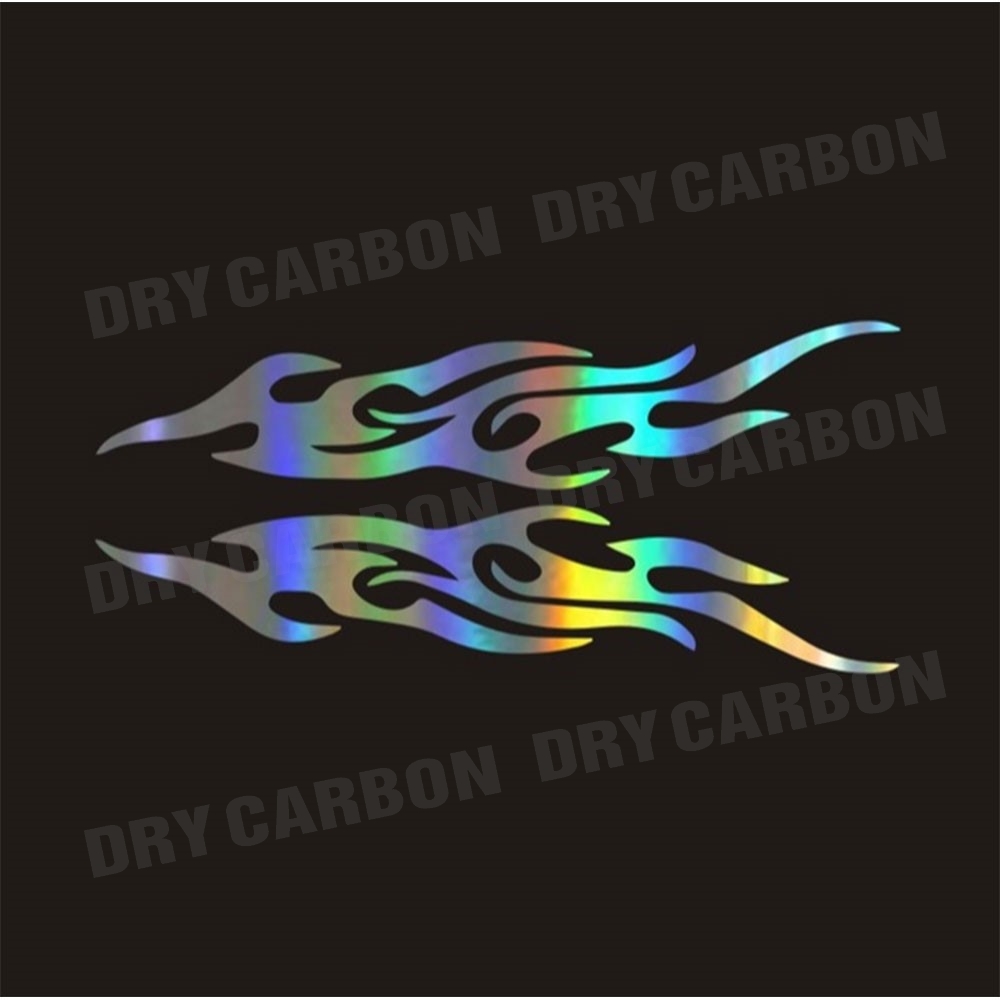 DIY Flame Vinyl Decal Sticker Waterproof For Car Motorcycle Gas Tank Waterproof Motorcycle Flame Sticker Kit Decals Universal: green
