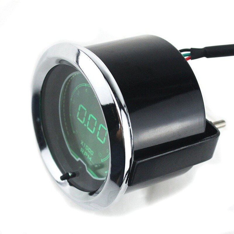 12V 2''52MM Universal LCD Digital 7 Color Backlight Display Tachometer 0-10000 RPM Gauge /Car Motor Gauge 2 inch tachometer
