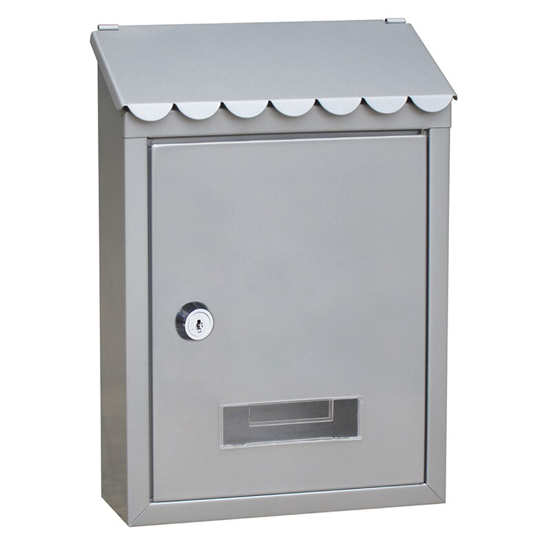 Outdoor Lockable Metal Mailboxes Wall Mounted Mail Box Bucket Post Letter Boxwith Key For Home Garden Decoration Garden Supplies