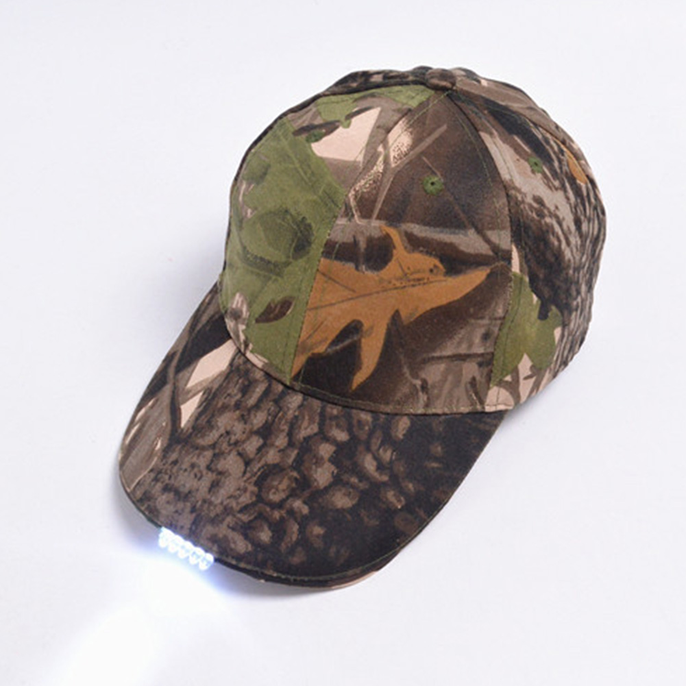 5 ledlampjes op batterijen, pet met led-zaklamp voor vissen, joggen, baseballpet met verlichting, vispet