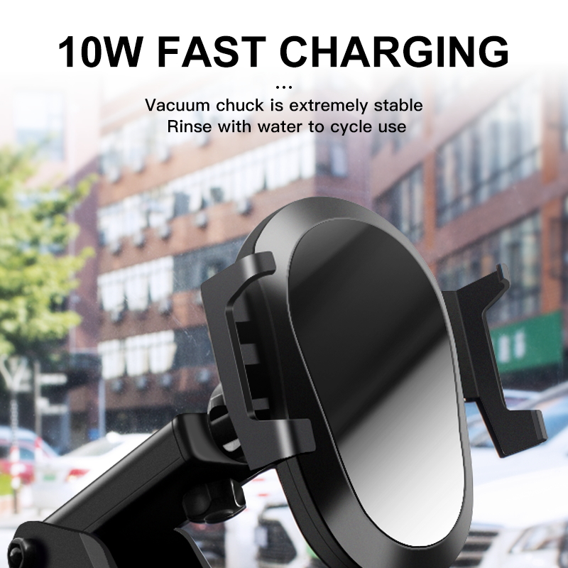 IONCT 10W Schnelle Drahtlose Auto Ladegerät Halterung Für IPhone 11 XS XR X 8 Qi Lade stehen Schwerkraft Auto telefon Halter für Samsung S10 S9