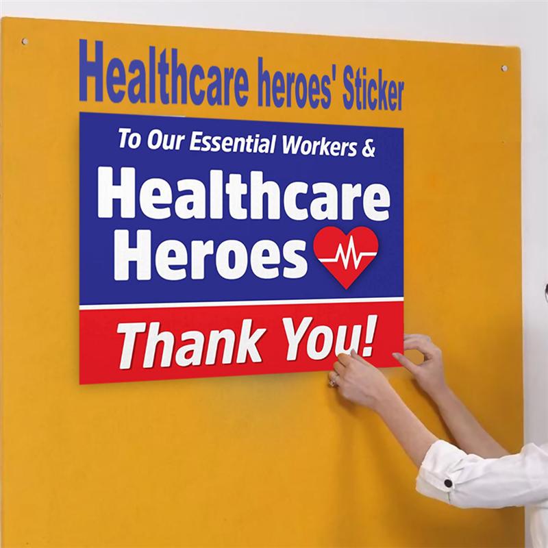 Healthcare Worker Hero Sticker Lawn Sign Gardening Sign Display Rack Sticker Thank You Essential Employees Sticker