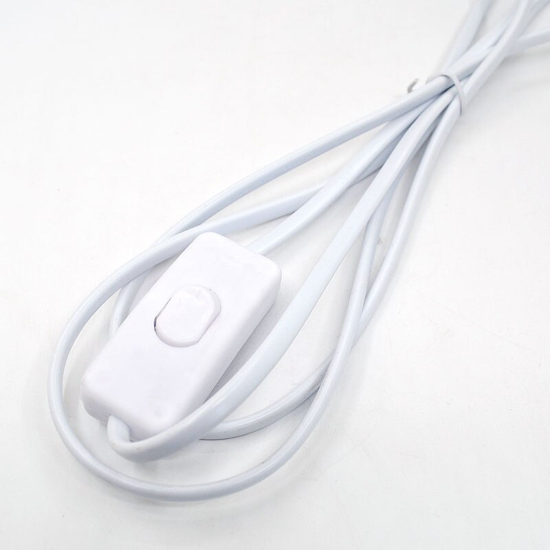 1.8m 2- kjerne-strømforsyning-kabel lampe-kontakt strøm-kontroller forlengelse ledet-test-lys-ledning knapp-bryter eu-plugg 220v 110v