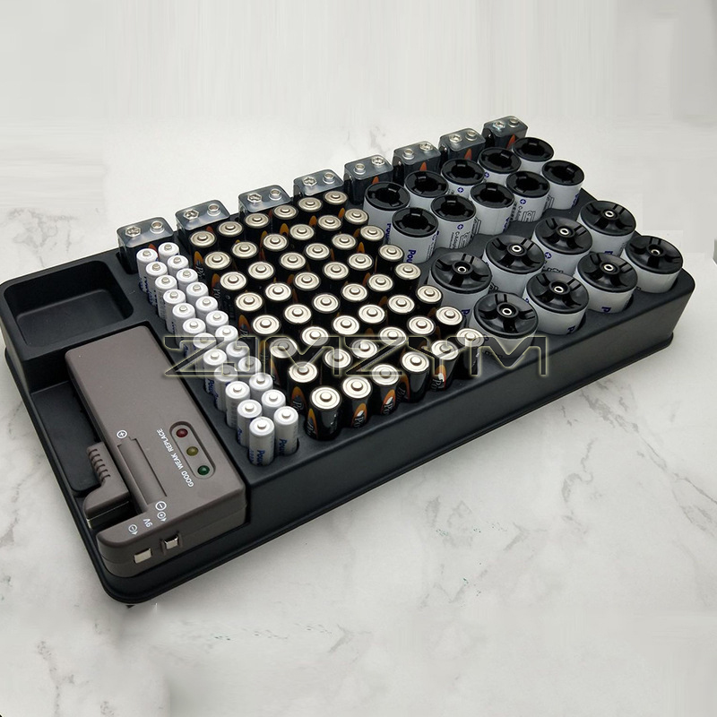 Batterij Opbergdoos Organizer Houder met Batterijen Tester Rack Case Box Houders Zonder Batterij Checker, opbergdoos
