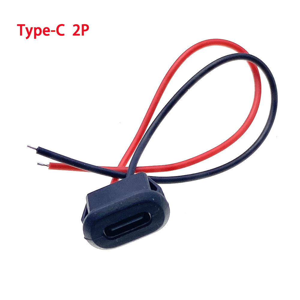 2/4/6P USB-C Connector Type-C Jack Female Type-C With card buckle High Current Fast Charging Jack Port USB-C Charger Plug Socket