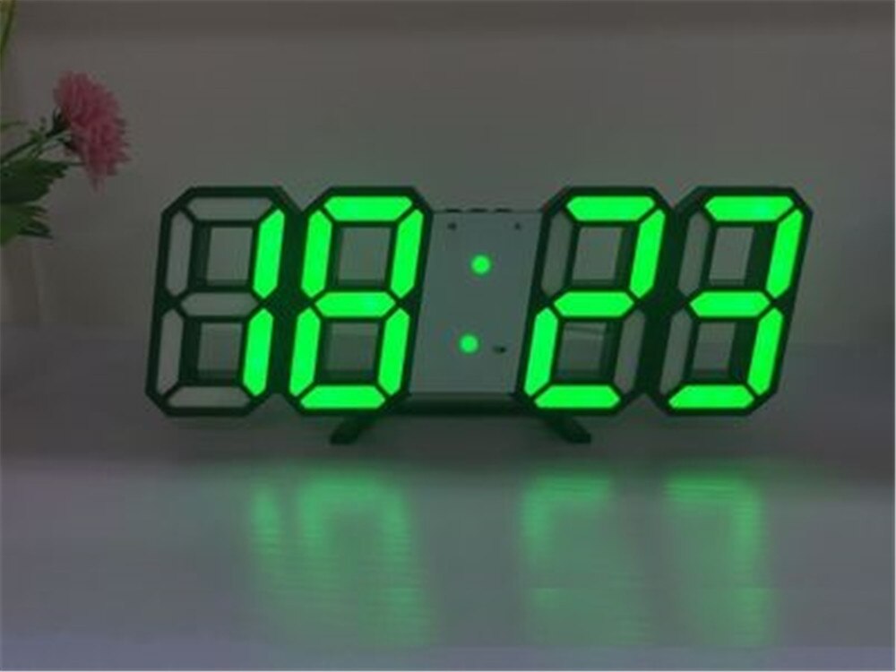 3D Led Digital Uhren Alarm Desktop Multifunktions Kalender Elektronische Tisch Uhr Schreibtisch Uhr Wand Büro Wohnzimmer Wohnkultur: Black 003