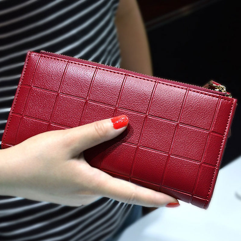 neue Lange Pu Frauen Brieftasche Kupplung frauen Geldbörse Beste Handy Brieftasche Weibliche Fall Telefon Tasche Carteira Femme