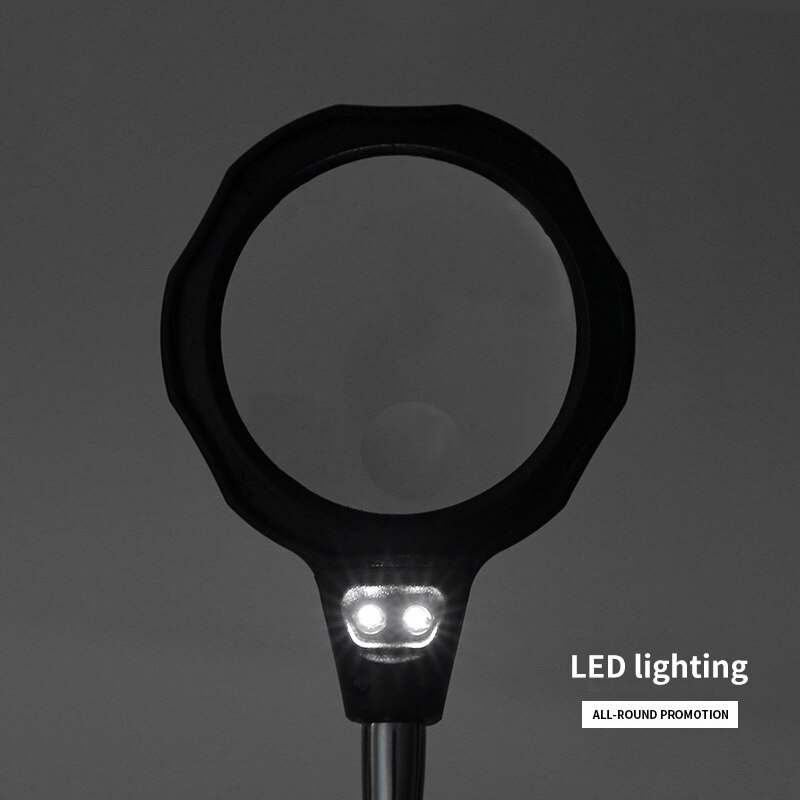 360 Rotation LED Magnifying Glass Soldering Iron Stand Len Magnifier Tool Adjustable Desk Desktop Table Magnifier Lamp Stand
