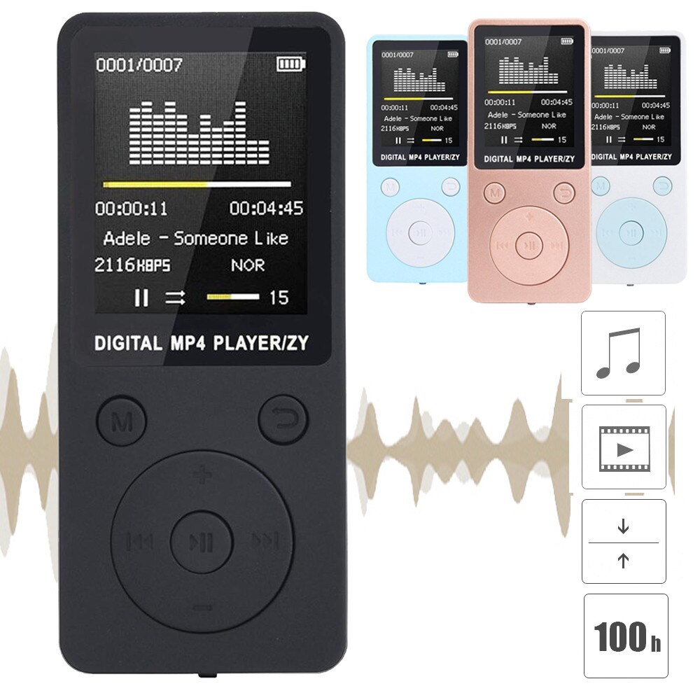 Producto más vendido en , reproductor de música MP3/MP4 portátil sin pérdidas de , reproductor de música FM, compatible con