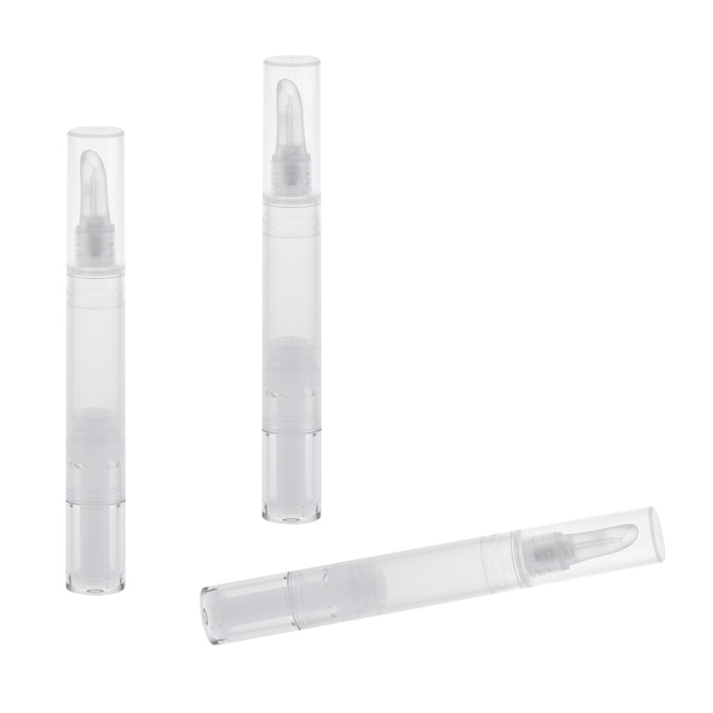 Bolígrafo vacío de silicona para maquillaje, lápiz labial de botella, tubo de aceite labial, 5ml, 3 unidades