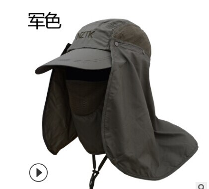 Mens Wandelen Vissen Hoed Outdoor Sport Zon Nek Bescherming Gezicht Cap Brede Rand: C