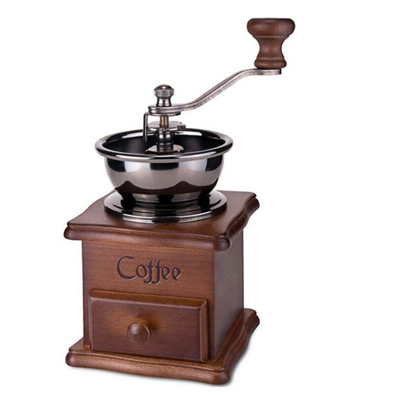 Handmatige koffiemolens koffie handmolen klassiek mini retro bonen kruiden kruiden houten