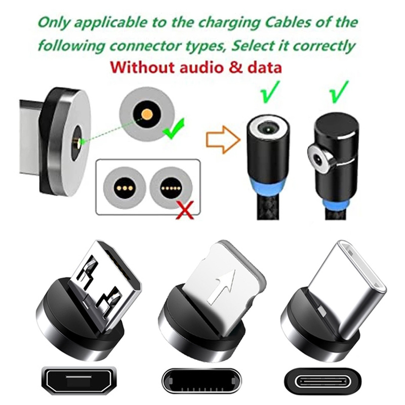 1/5pcs Round Magnetic Cable Tip Micro USB Charging Cable Plug USB Type C Magnet Cable Adapter for Iphone Magnet Charger Adapter