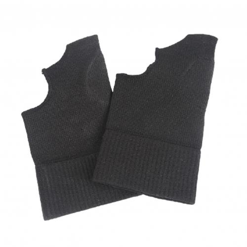 1 paar unisex-winterhandschuhe, einfarbig, fingerlos, sport-kompressionshandschuhe, fitness-trainingshandschuhe, handgelenkwärmer: Schwarz / S