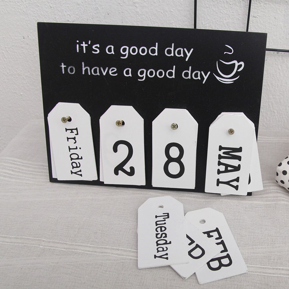 Date Cards Perpetual Calendar Desktop Hanging Ornament Wall Calendar Perpetual Calendar Hanging Calendar for Cafe Home