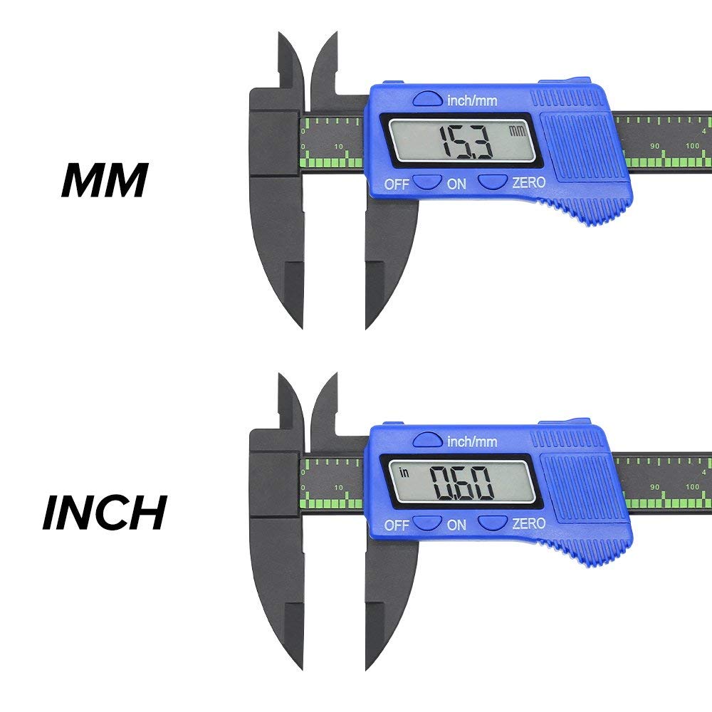 Precision Digital Caliper Large LCD Screen Plastic Electronic Vernier Caliper Measuring Tool 6 inch 0-150mm