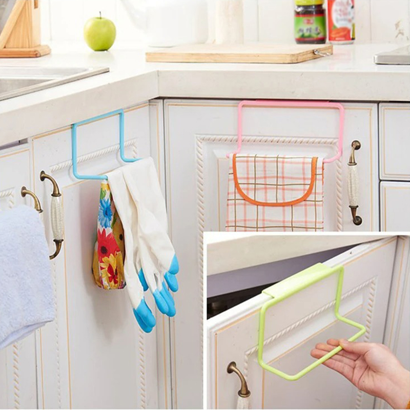 Kitchen Supplies Facilities Towel Rack Seamless Rag Hanger Towel Bar Dishwashing Towel Multi-Purpose Cupboard Storage Rack