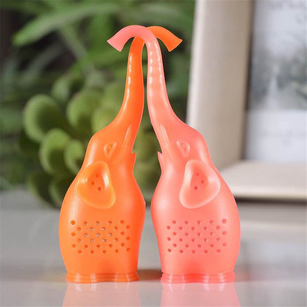 LINSBAYWU Kleine Olifant Theezeefje Siliconen Dier losbladige Thee-ei Filter Diffuser Fun Thee Accessoires