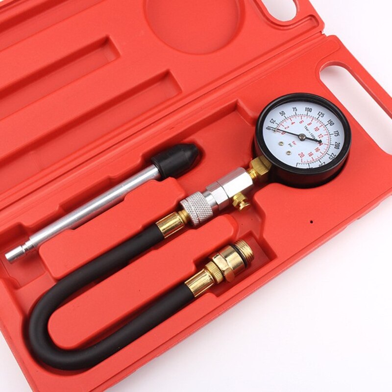 M89B Engine Compression Tester Engine Cylinder Pressure Gauge Petrol Gas Engine Pressure Gauge with Adapter