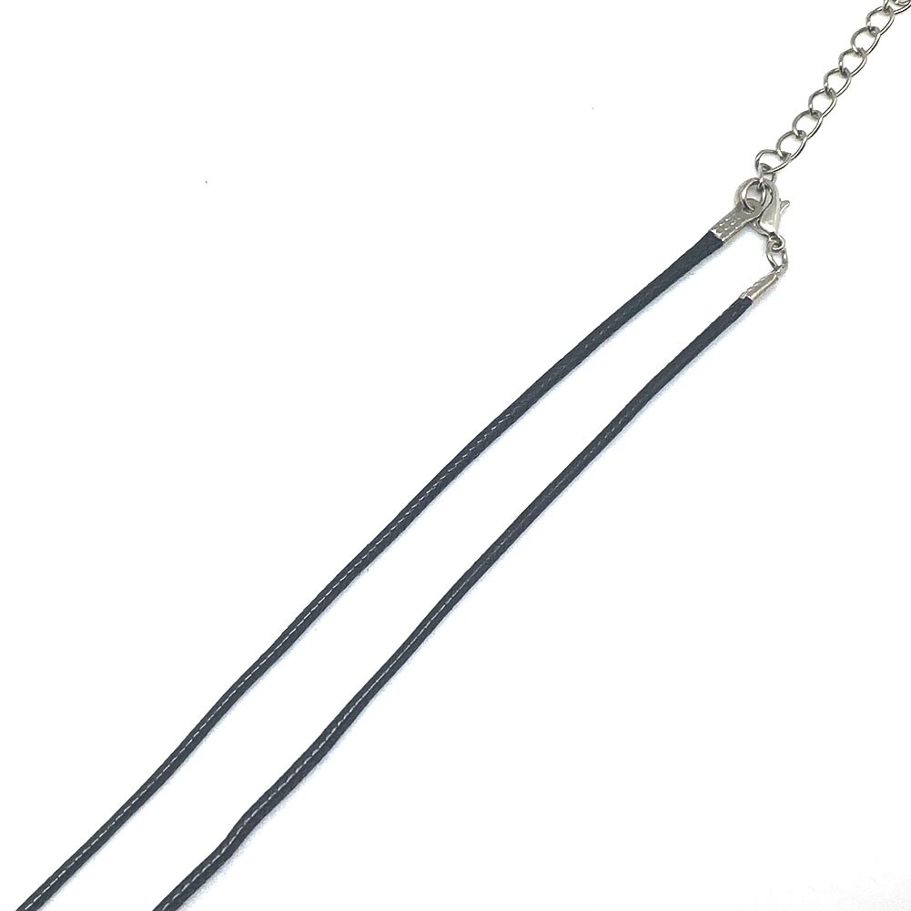 Momiji jóias acessórios 45 cm colar de aço inoxidável corrente couro corda fivela de bloqueio diy para mulher para homem preço por atacado