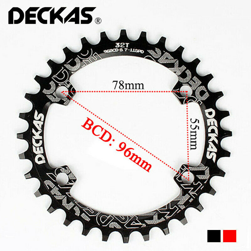 DECKAS-platos y bielas redondos asimétricos para bicicleta de montaña, 96BCD, 40T, 42T, 44T, 46T, 48T, 50T, corona, compatible con M6000, M7000, M4100, M5100