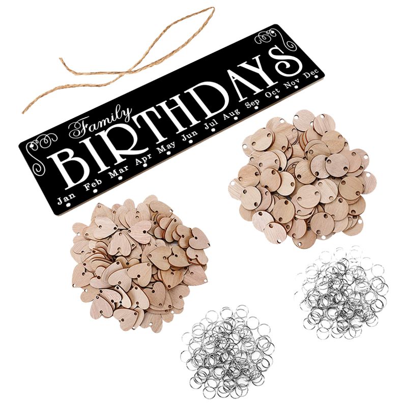 Hout Verjaardag Herinnering Board Ply Plaque Aanmelden Familie DIY Kalender Home Decor Speciale Data Herinnering Board