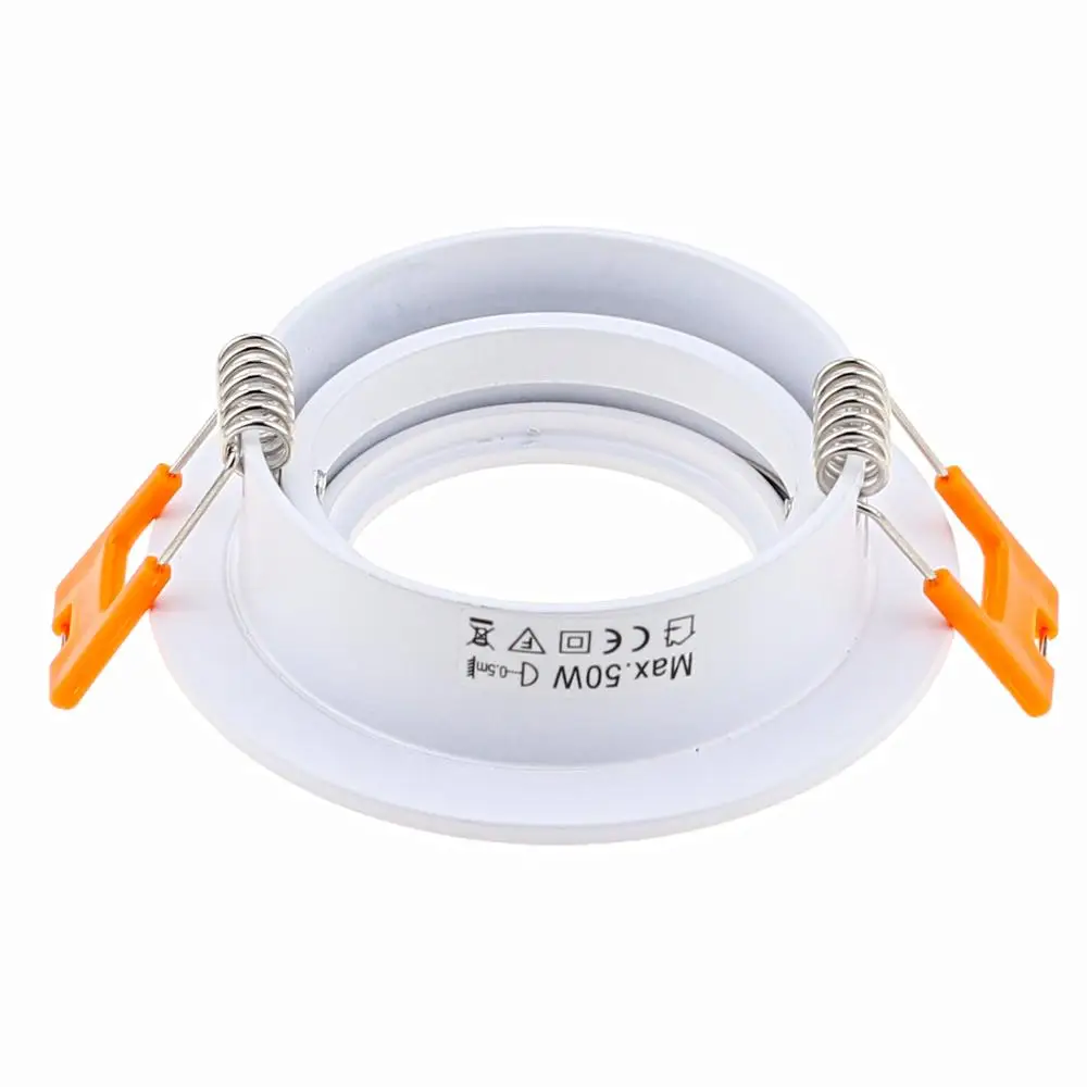 aluminium rund hvit ledet downlight ledet få øye på lys ramme holdere  MR16 gu10 gu5.3 lampe armaturer ledet tak downlight armatur