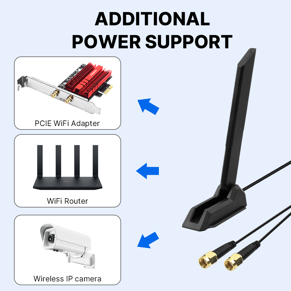 Antenna wifi esterna wifi 6e 2.4g/5g/6g ricevitore di segnale magnetico regolabile 12 dbi ad alto guadagno