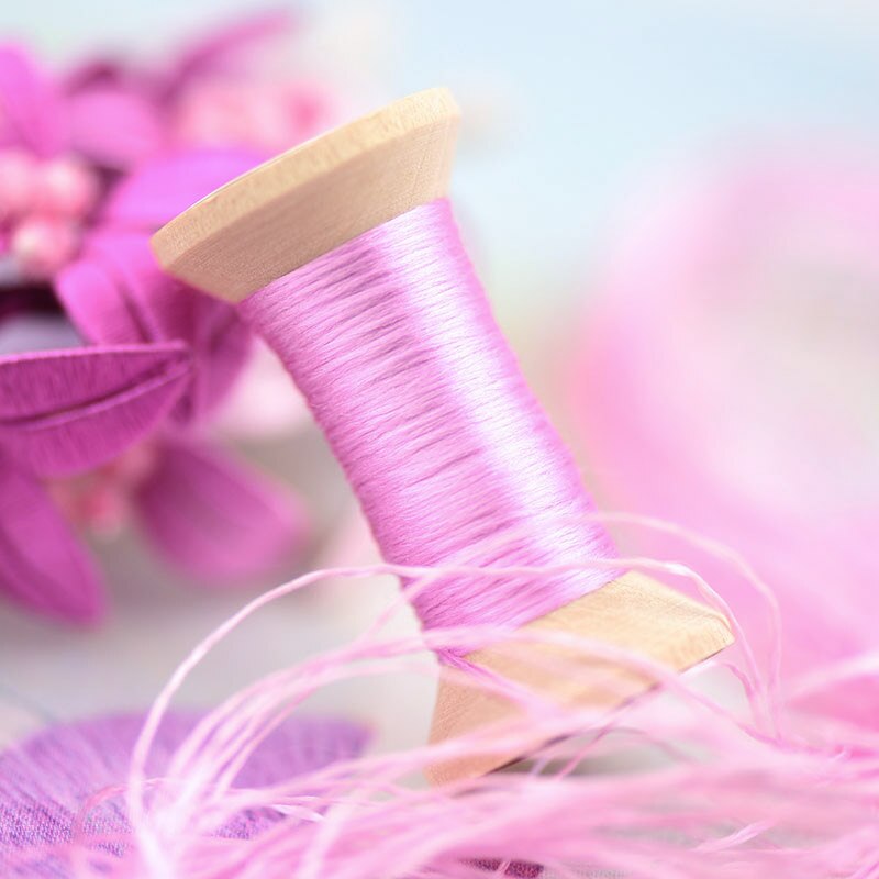 Handmade embroidery embroidery thread spool / silk embroidery thread / wrapped silk silk thread / rose purple / each 20 meters: 3