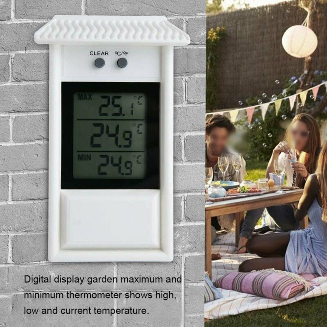 Digital Thermometer Display Garden Greenhouse Indoor Outdoor Room Wall