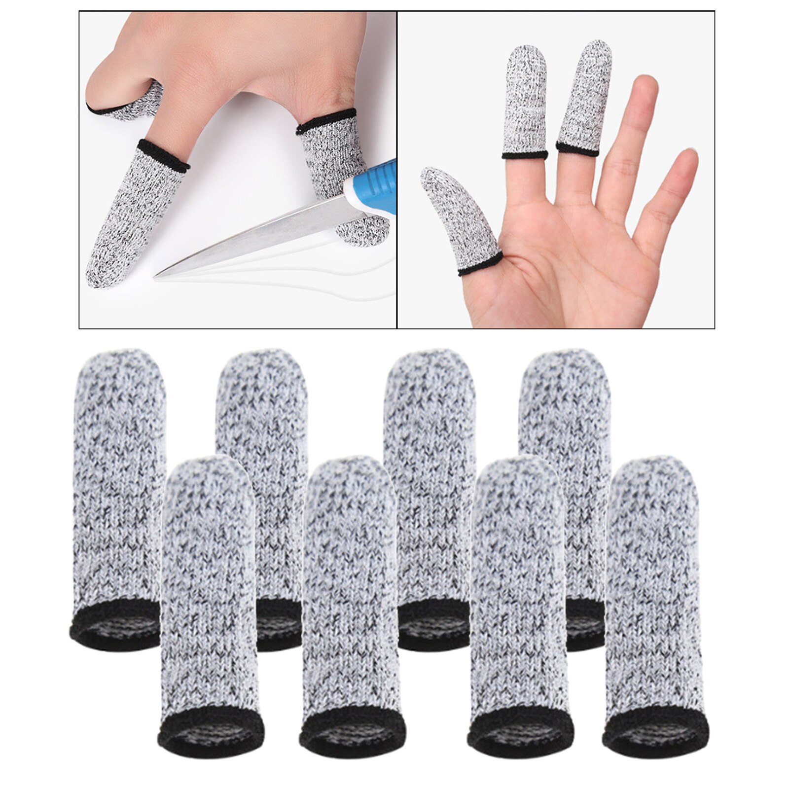 4 pairs Finger Cots Cut Resistant Protection Glove Life Extender Fingertip Sleeves Caps Covers For A Full Glove Protector