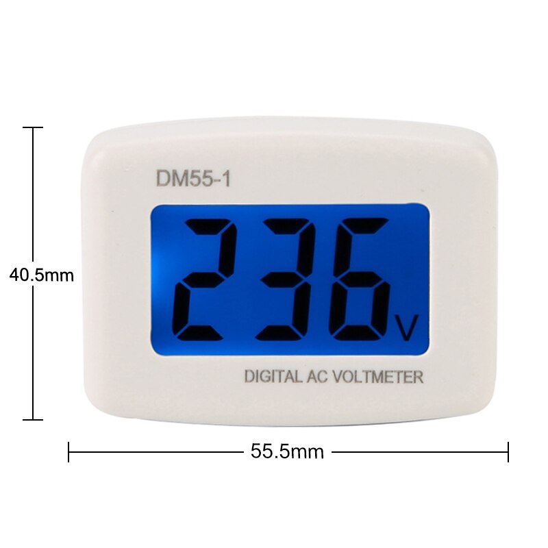 Digital Plug In Voltage Meter DM55-1 110-220V EU/US Plug Voltage Tester Wall Flat Voltage Measuring Digital AC Voltmeter