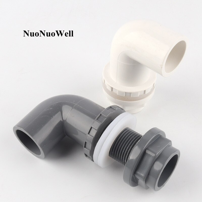 1pc 25mm PVC Pipe Connectors Hi Irrigation Aquarium Fish Tank Inlet Outlet Joints Aquatic Pet Water Tank Elbow Drainage