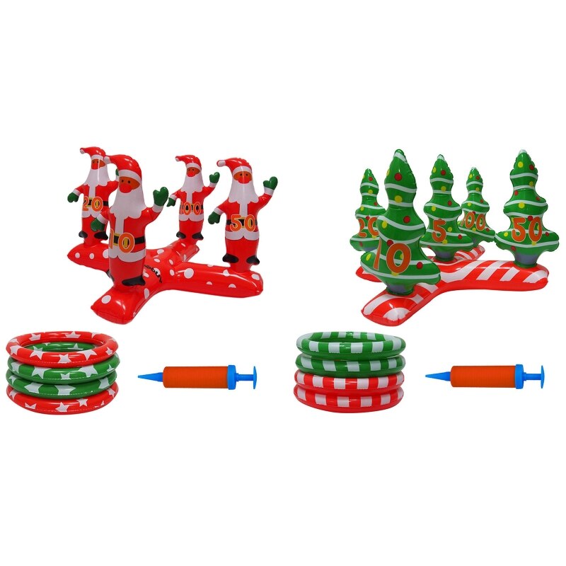 Kinder Ring-werfen Spielzeug Aufblasbare Weihnachten Baum Santa Claus Werfen Spiel Spielzeug Kinder Werfen Ausbildung Requisiten Weihnachten