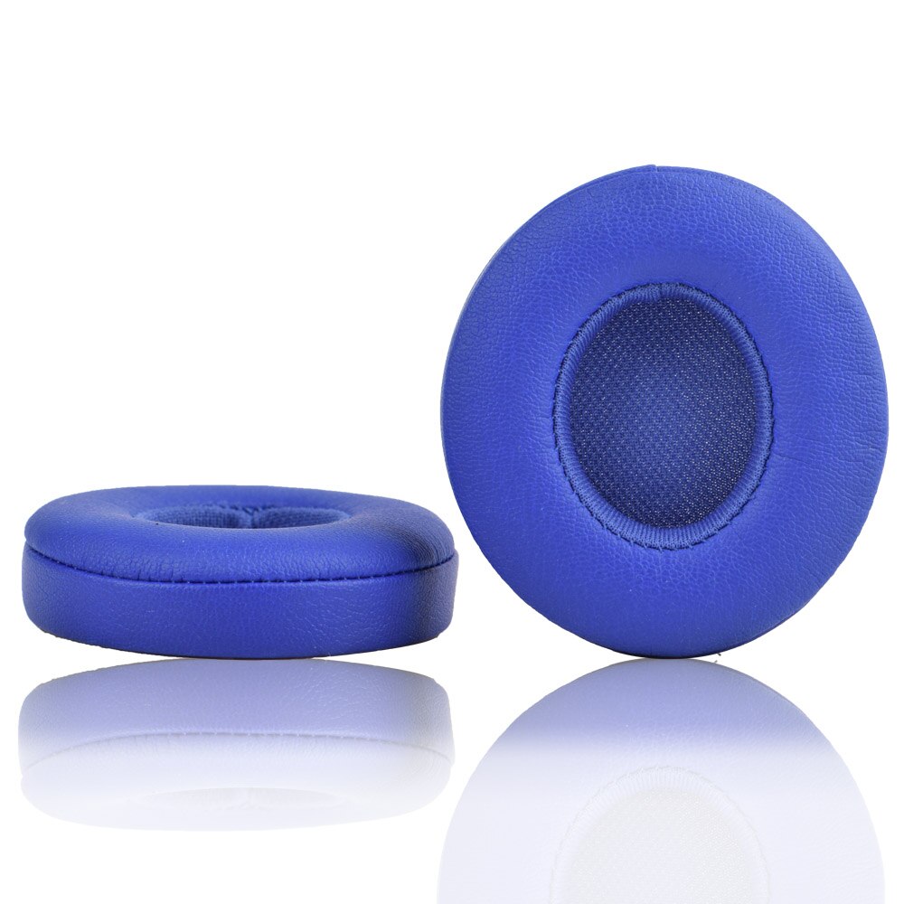 Replacement Ear pads Cushion For Solo 2 Wireless Earpads Earbuds For Beats Solo 3 Wireless Headset case ultra-soft protein skin: Sea blue