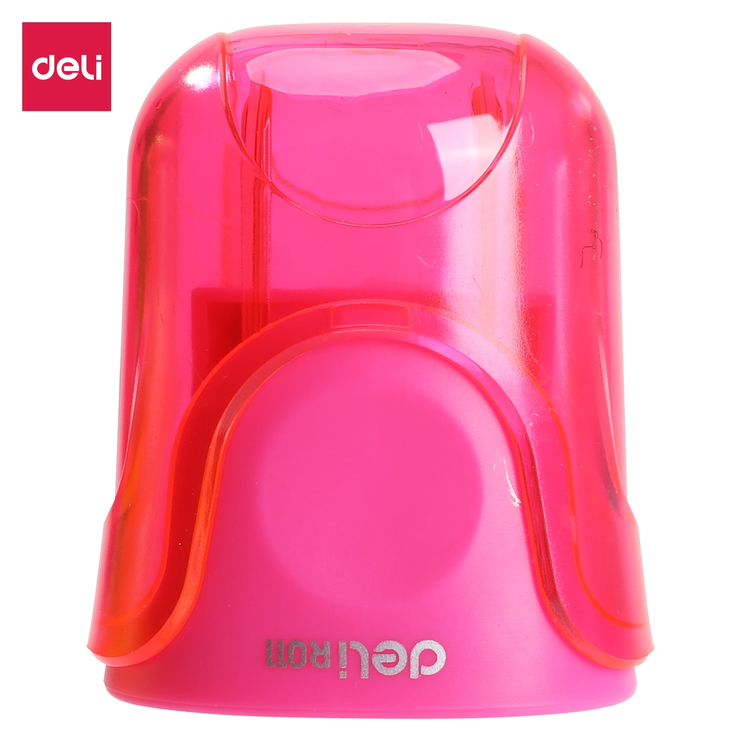 Deli Small pencil sharpener pencil cutter 1 and 2 Hole cute container knife smooth sharpening school supplies stationery: 8 and 12mm Pink